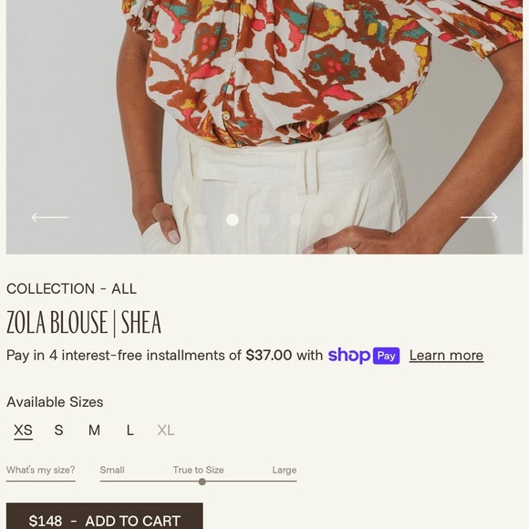 Cleobella Zola Blouse Shea Size XS. Excellent condition. - Picture 3 of 8